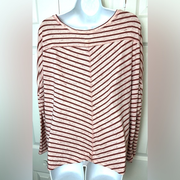WE THE FREE People Pandoras Box Striped Tee Shirt Top Blouse Oversized Boxy Fit - Picture 7 of 11